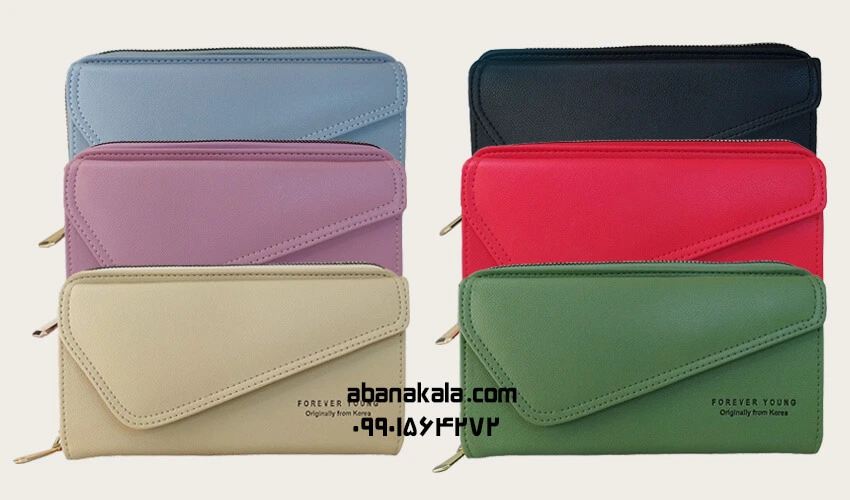 بهترین‌ کیف پول زنانه لب کج در رنگ‌های مختلف نسکافه‌ای، دودی .....