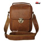 کیف قفل دار عسلی تیره