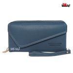 کیف پول زنانه لب کج آبی نفتی