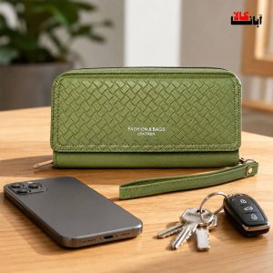 کیف پول زنانه سرخونه چاپی کد 682