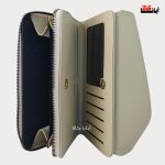 کیف پول زنانه لب کج کرم
